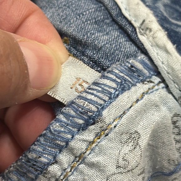 (H1) Baby Phat cut Vintage wide leg capri jeans size 15 large. - Picture 13 of 14